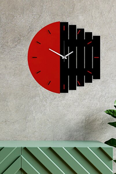 Pey Aksesuar Dekoratif Modern Ahşap Duvar Saati Ritim