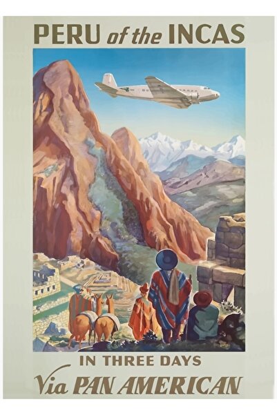 Universal Декоративен дървен плакат-картина Перу