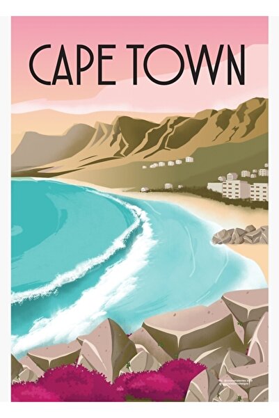 Universal Кейптаун, Южна Африка, Декоративен дървен плакат-картина за пътуване