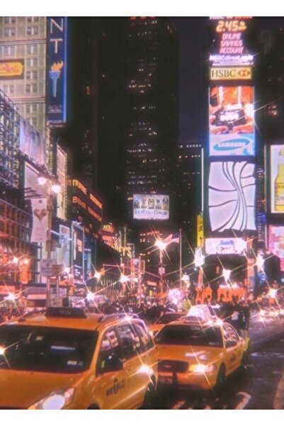 Universal Times Square Nyc Ξύλινη διακοσμητική αφίσα για ζωγραφική