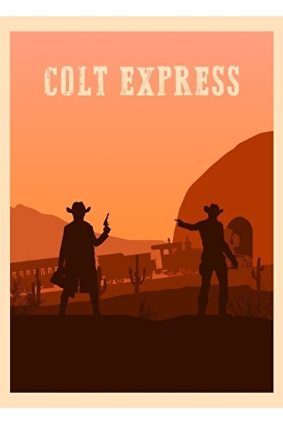 Universal Στυλ αφίσας ταξιδιού Colt Express - Ξύλινη διακοσμητική αφίσα για ε...