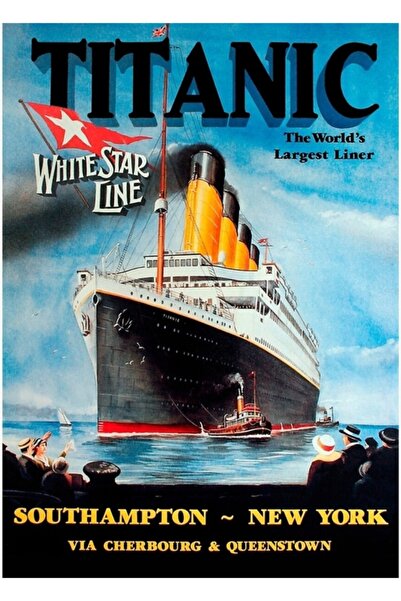 Universal Декоративен дървен плакат с картина от 1912 г. на Титаник