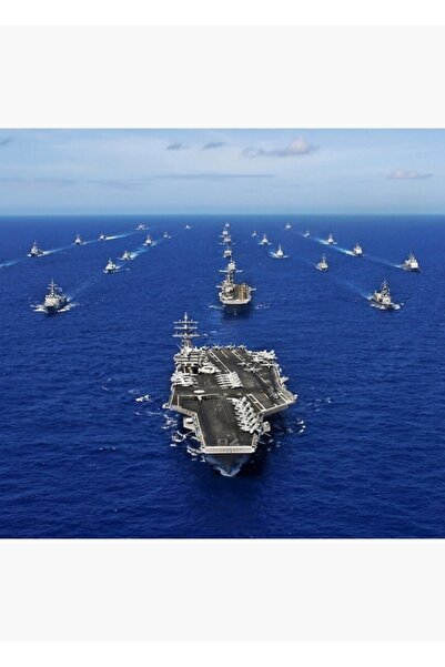 Universal Αεροπλανοφόρο πλοίο USS Ronald Reagan, ένα διακοσμητικό ξύλινο αφίσ...