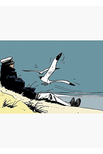 Universal Κόρτο Μαλτέζικο Πίνακας Τοπίου Θάλασσας Ξύλινη Διακοσμητική Αφίσα