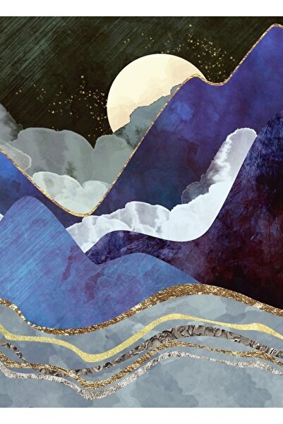 Universal Poster decorativ din lemn cu pictură de la miezul nopții