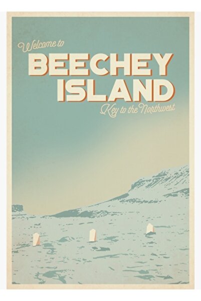 Universal Poster decorativ din lemn cu tabloul Insula Beechey