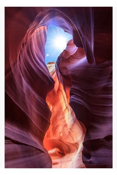 Universal Antelope Canyon, Arizona, tablou decorativ din lemn, afiș decorativ...