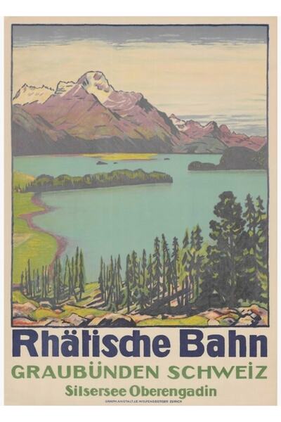 Universal Graubünden, Elveția - Ediție de călătorie 1916 Poster decorativ din...