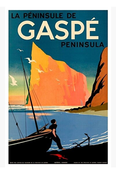 Universal Εκτύπωση αφίσας ταξιδιού Gaspe, Ξύλινη διακοσμητική αφίσα