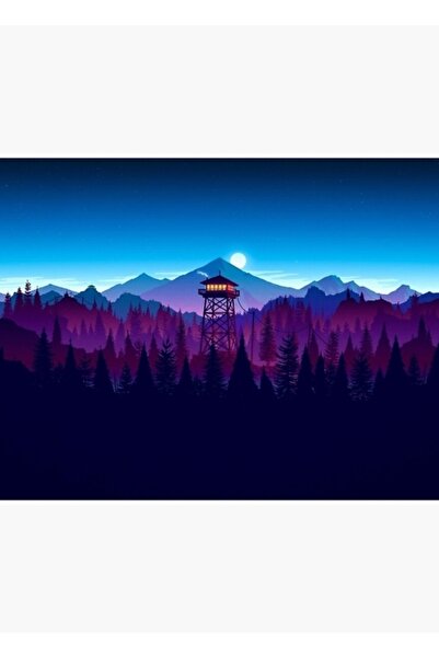 Universal Firewatch - Ξύλινη διακοσμητική αφίσα με σκηνικό τοπίου