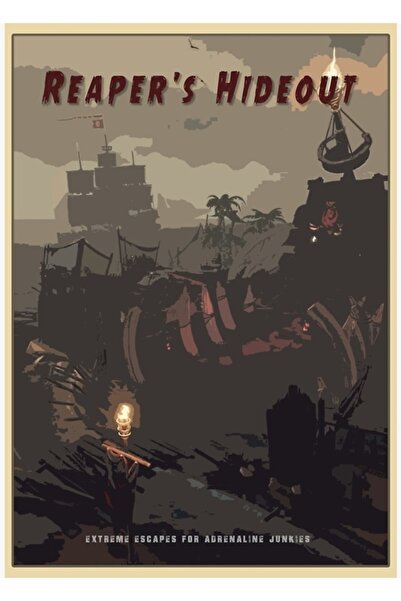 Universal Sea of Thieves - Декоративен дървен плакат с картина на Гробницата ...