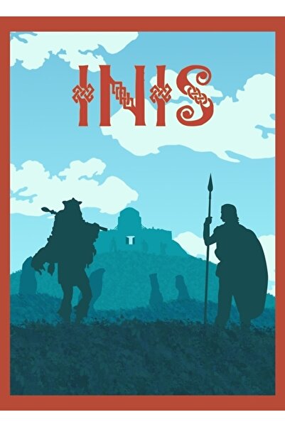 Universal Inis Travel Poster Style - Ξύλινη διακοσμητική αφίσα για επιτραπέζι...