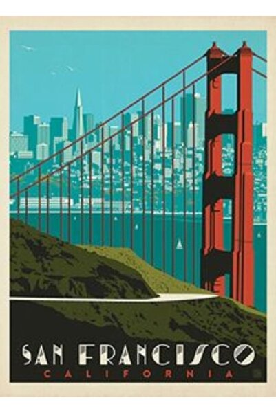 Universal Poster decorativ din lemn San Francisco