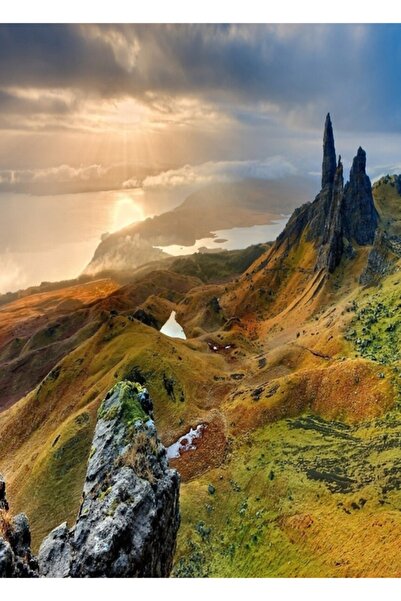 Universal Storr Insula Skye Scoția Tablou cu bătrân Poster din lemn decorativ