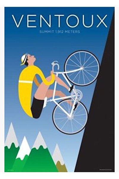 Universal Du-te la Ventoux! Tablou decorativ din lemn, tip poster