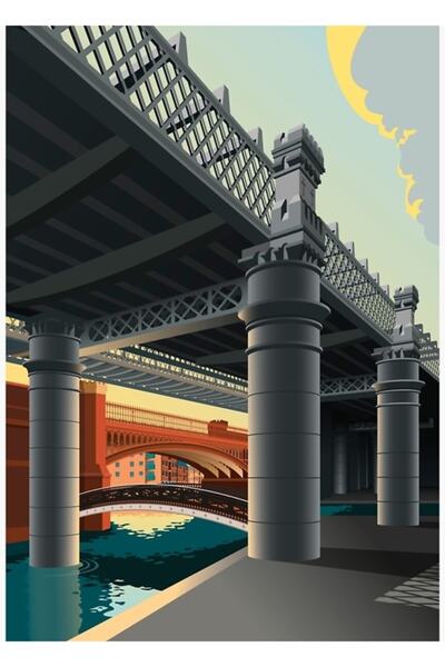 Universal Castlefield, Manchester Tablo Ahşap Poster Decorativ