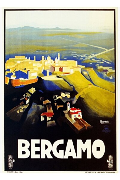 Universal Διακοσμητική ξύλινη αφίσα με ιταλικό ταξιδιωτικό διαφημιστικό τραπέ...