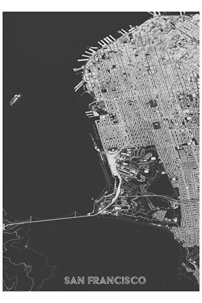 Universal Διακοσμητική ξύλινη αφίσα Σαν Φρανσίσκο