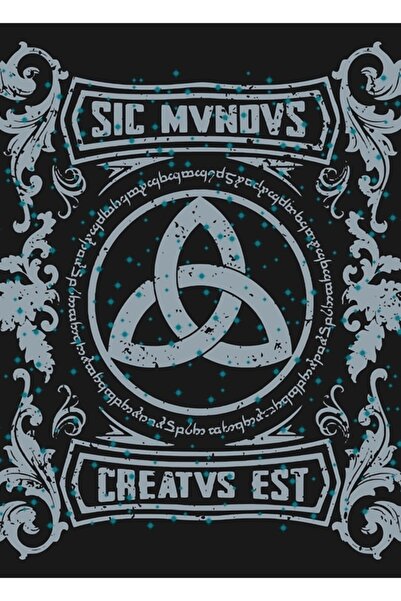 Universal Triquetra Întunericului - Sic Mundus Creatus Est - Tablou decorativ...