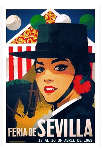 Universal Ισπανία 1969 Έκθεση Απριλίου της Σεβίλλης Αφίσα Ξύλινη Διακοσμητική...
