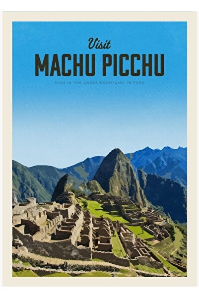 Universal Επισκεφθείτε το Machu Picchu, ξύλινη διακοσμητική αφίσα ζωγραφικής