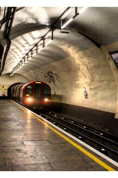 Universal Poster decorativ din lemn cu planul metroului Londra