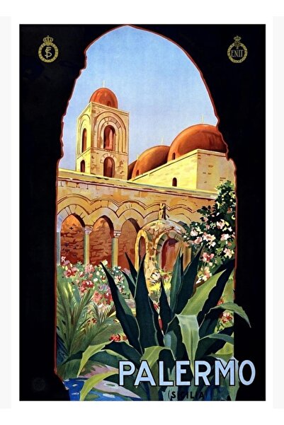 Universal Poster de călătorie în Italia, tablou decorativ din lemn