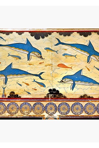 Universal Poster decorativ din lemn cu delfini Minos