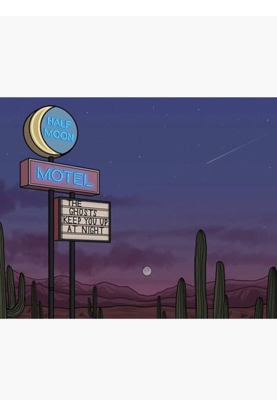 Universal Poster decorativ din lemn Ghost Motel