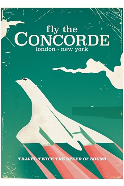 Universal Poster de vacanță Concorde, tablou decorativ din lemn