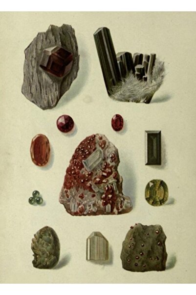 Universal Poster decorativ din lemn cu minerale de granat