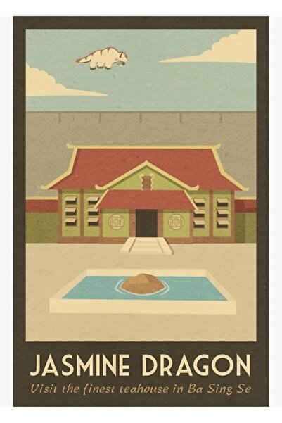 Universal Poster decorativ din lemn Yasemin Ejderha Çayevi Tablo