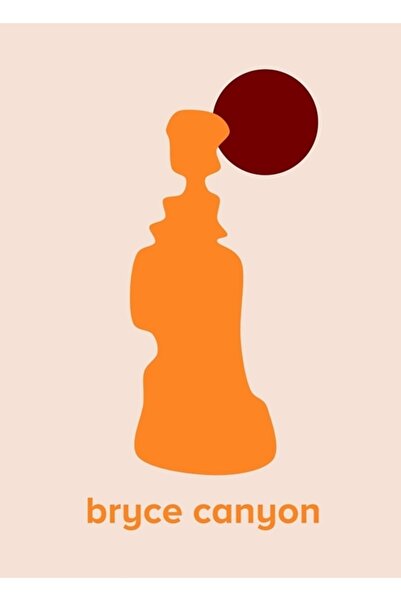 Universal Poster decorativ din lemn cu pictură minimalistă Bryce Canyon Np