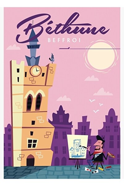 Universal Бетун Декоративен дървен плакат-картина