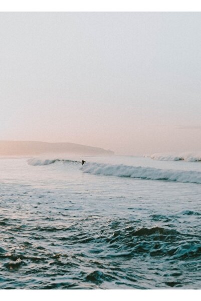 Universal Декоративен дървен плакат с картина на летни вълни