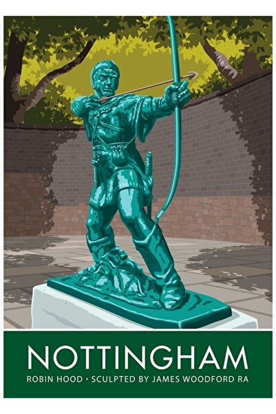 Universal Poster decorativ din lemn cu pictură Robin Hood din Nottingham