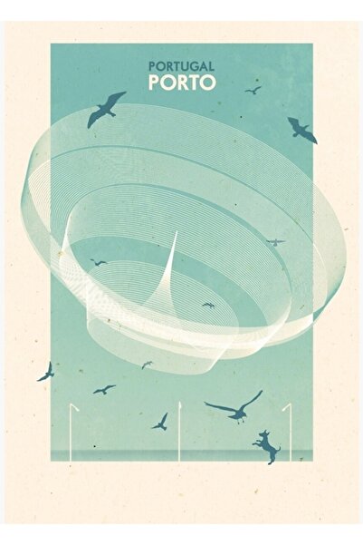 Universal Αφίσες Ταξιδιών - Πόρτο Πορτογαλία Ξύλινη Διακοσμητική Αφίσα Ζωγραφ...