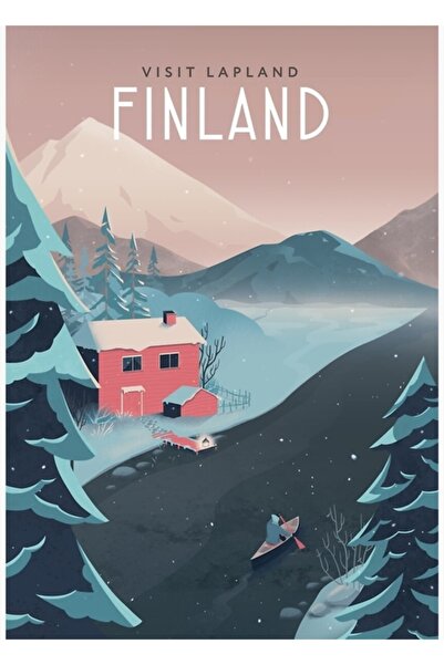 Universal Φινλανδία Ταξιδιωτική Τέχνη Ζωγραφική Ξύλινη Διακοσμητική Αφίσα