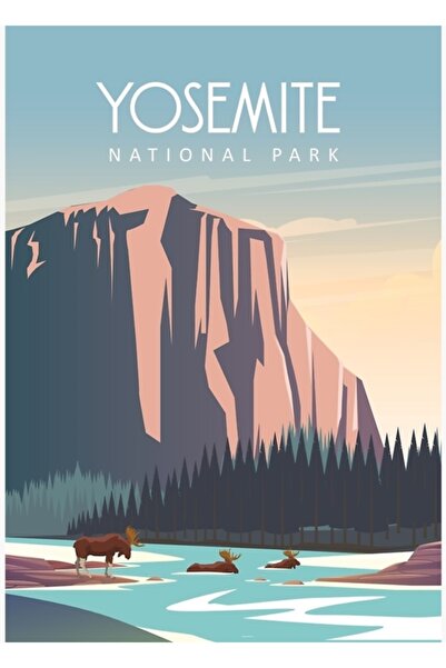 Universal Εθνικό Πάρκο Γιοσέμιτι Μοντέρνα αφίσα ταξιδιωτικών αφισών Ξύλινη δι...