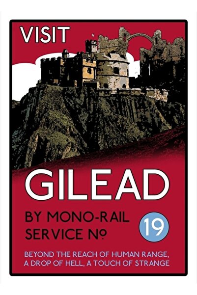 Universal Posetite Gilead (crni toranj) Slikarski drveni poster dekorativni