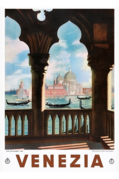 Universal Βενετία Βενετία Ιταλία Αφίσα ταξιδιού Ανακατασκευασμένη ζωγραφική Ξ...