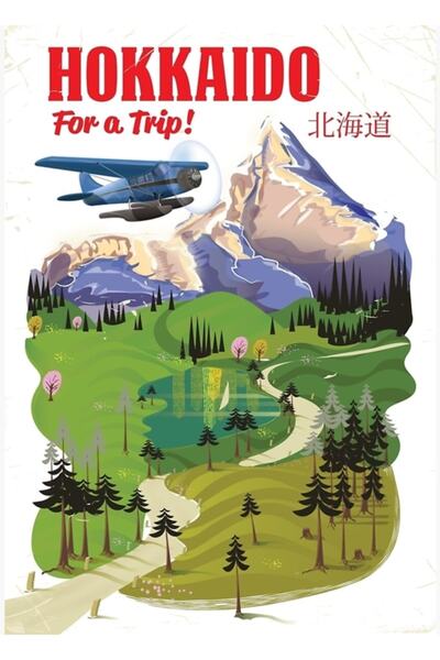 Universal Hokkaido Japonia Poster de călătorie în stil vechi Pictură Poster d...