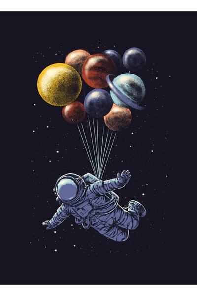 Universal Poster decorativ din lemn cu tematică de călătorie în spațiu