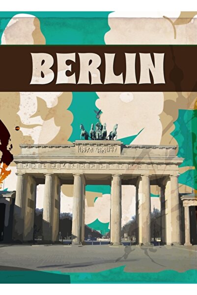 Universal Poster de călătorie Berlin, tablou decorativ din lemn