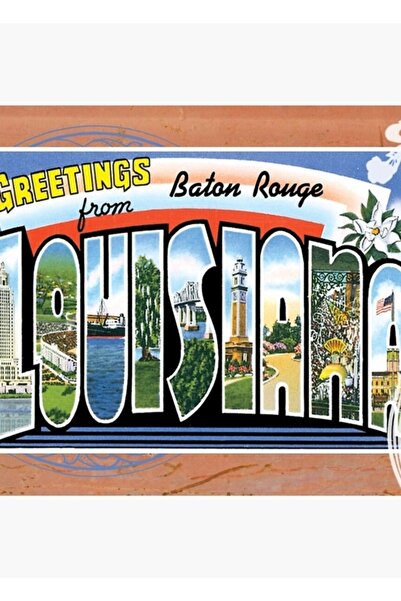 Universal Батон Руж, Луизиана, Поздравителна картичка, Картина, Дървен плакат...