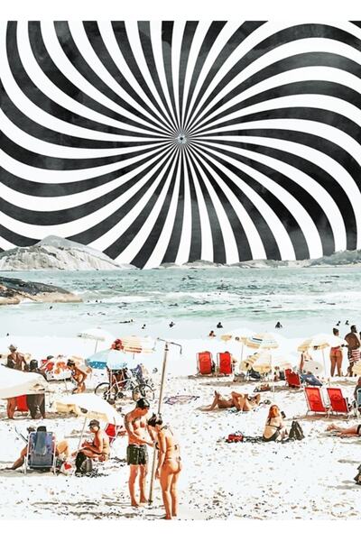 Universal Vara pe plaja # artă digitală # Tablou de călătorie Poster decorati...