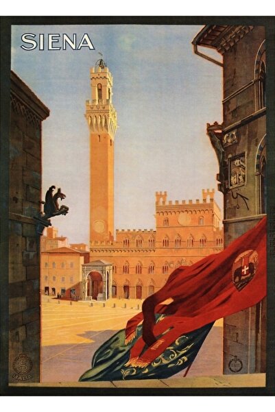 Universal Siena Toscana Italia Palazzo Pubblico & Torre Del Mangia Tablou tur...