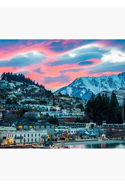 Universal Poster decorativ din lemn Queenstown Dawn Painting