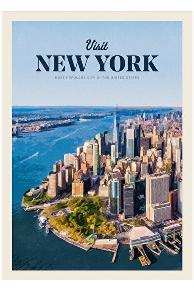 Universal Декоративен дървен плакат  "Визит за Ню Йорк "
