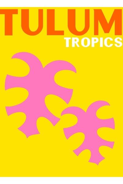 Universal Декоративен дървен плакат за маса с тропически мотиви Тулум